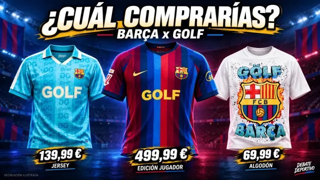 La camiseta GOLF del Barça: 499,99 € y un logo a debate