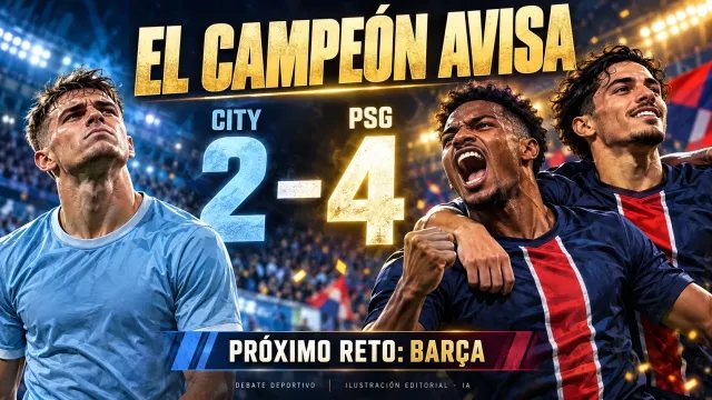 Manchester City 2–4 PSG: el campeón avisa al Barça, goles y notas